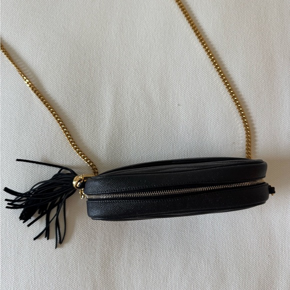 Yves Saint Laurent Lou Mini Black Quilted Leather Crossbody Bag - Picture 7 of 13